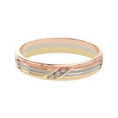 Argolla clásica colores con piedras 4 mm