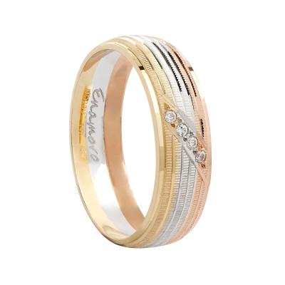 Argolla clásica colores con piedras 6 mm