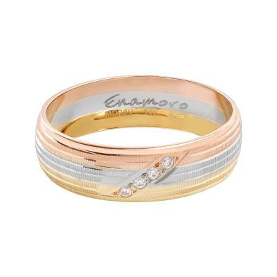 Argolla clásica colores con piedras 6 mm