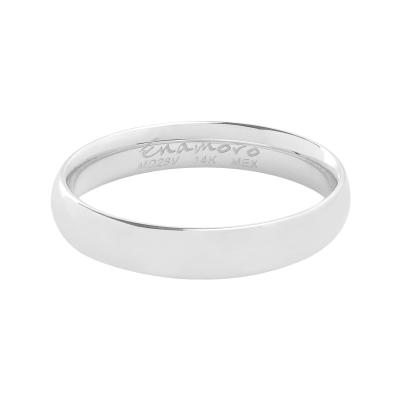 Argolla confort blanca 4 mm