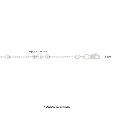 Cadena bolitas 120 diamantada viviana 300 3x2