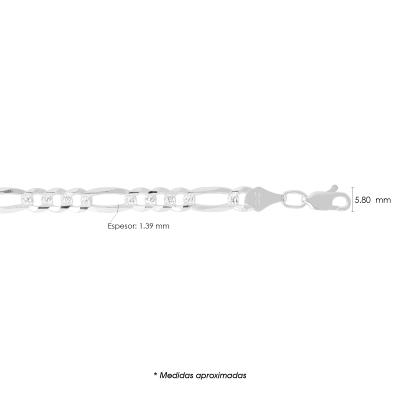 Cadena figaro cubana 150 3x1 zegrinada